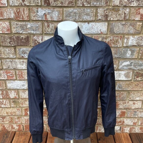 Rag & Bone Men's Black Nylon Bomber Full Zip & Zipper Pockets Jacket Size S - Picture 1 of 6